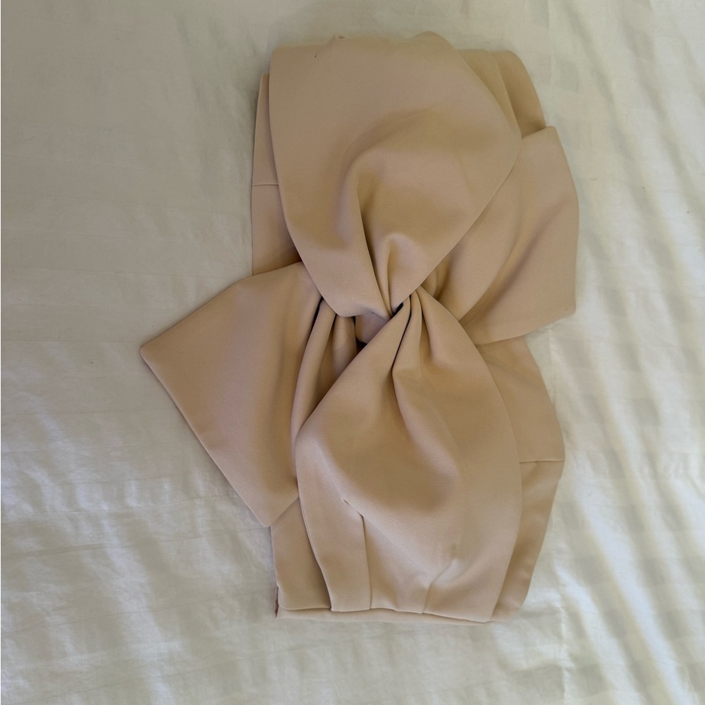Chicwish Cream Zip-Up Tube Top Blouse